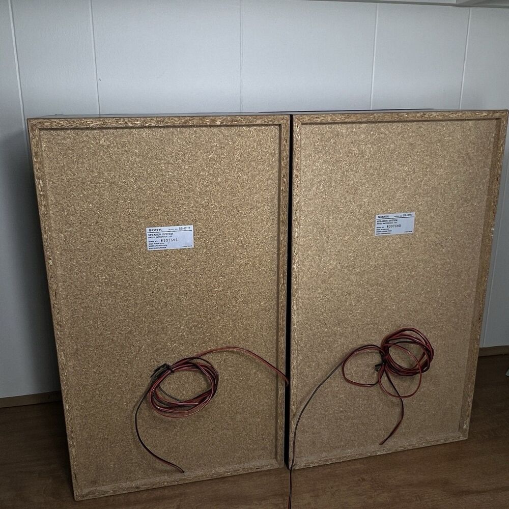 Sony SS-D117 3-Way Speaker Pair Tested Working In Good Condition, 6 Omh 80 Watt - Picture 10 of 10